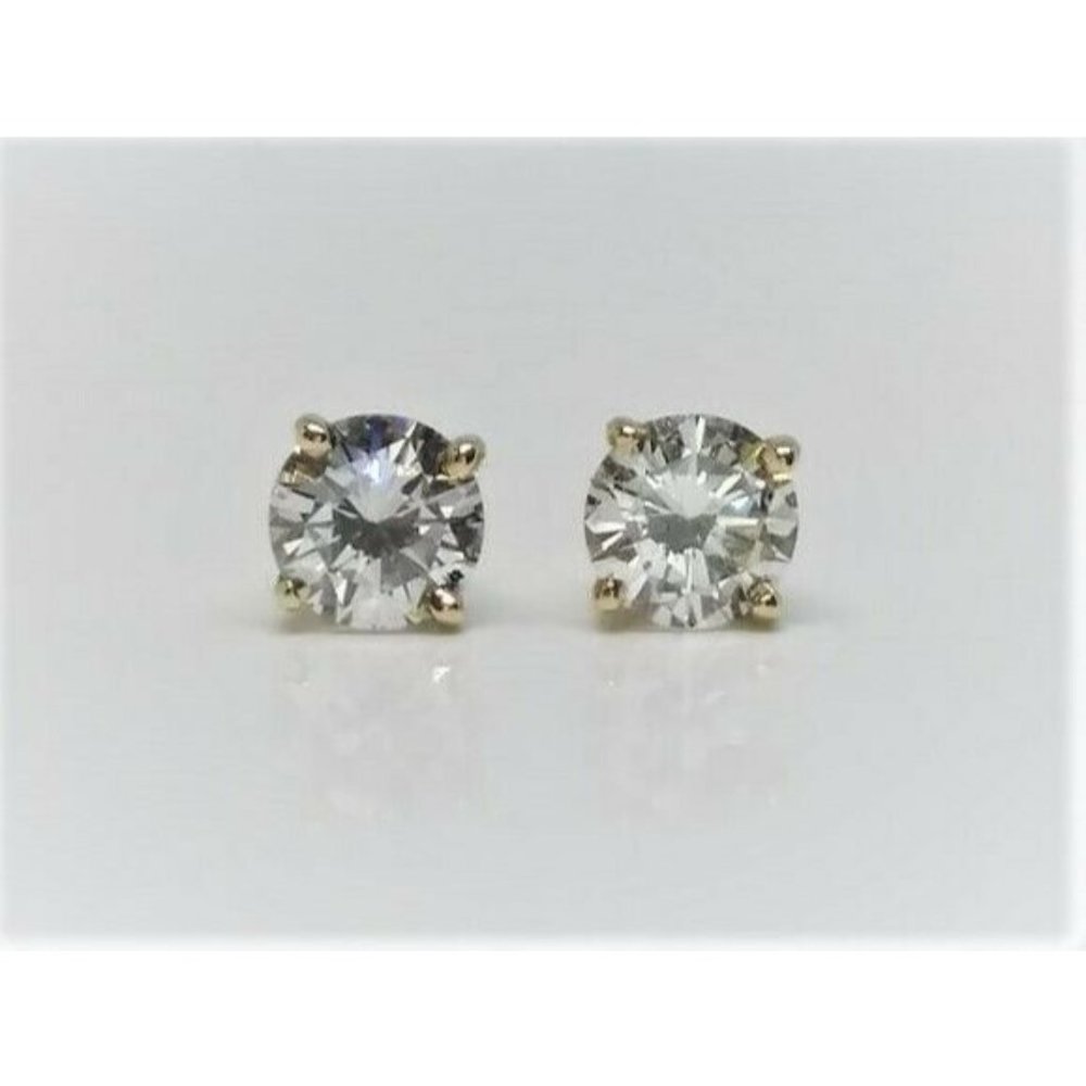 .40 ctw Natural Diamond Studs in 14k Yellow Gold P